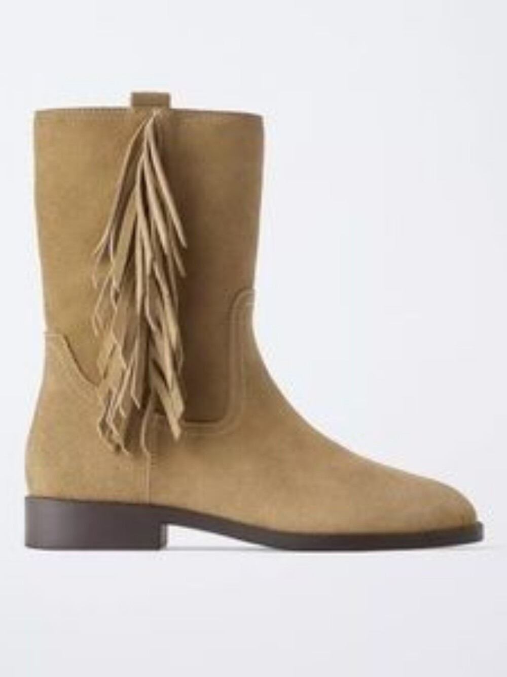 New ZARA Suede Boots Size 7.5 Euro 38